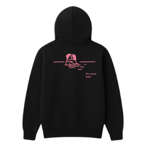 L’amour en rose - Hoodie noir